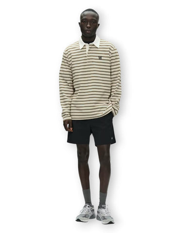 Wood Wood Wwlandon Polo 25215 - T-Shirt Uomo - Marrone/Beige