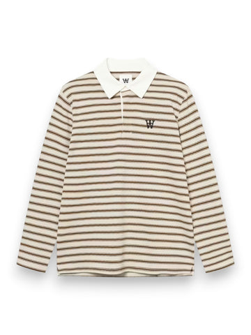 Wood Wood Wwlandon Polo 25215 - T-Shirt Uomo - Marrone/Beige