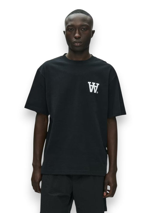 Wood Wood Wwliam Tee Aachest - T-Shirt Uomo - Nero