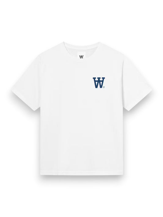 Wood Wood Wwliam Tee Aachest - T-Shirt Uomo - Bianco