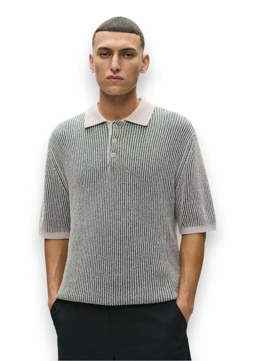 Wood Wood Wwelwo Polo 25361 - T-Shirt Uomo - Verde/Beige