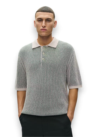 Wood Wood Wwelwo Polo 25361 - T-Shirt Uomo - Verde/Beige