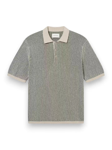 Wood Wood Wwelwo Polo 25361 - T-Shirt Uomo - Verde/Beige