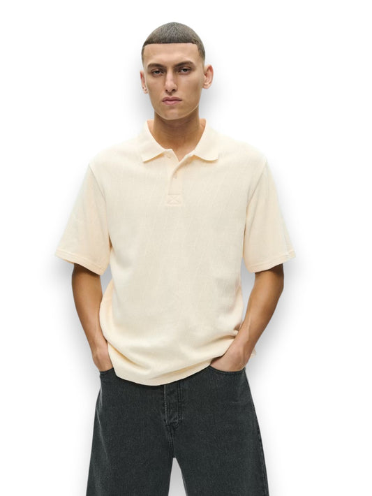 Wood Wood Wwgabriel Polo - T-Shirt Uomo - Panna