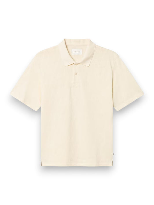 Wood Wood Wwgabriel Polo - T-Shirt Uomo - Panna