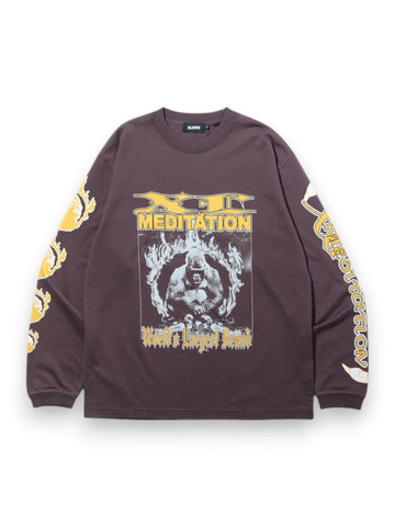 XLarge Meditation L/s Tee - T-Shirt Uomo - Viola