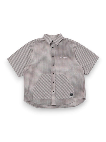 Xlarge Check Double Sleeves Shirt - Camicia Uomo - Beige